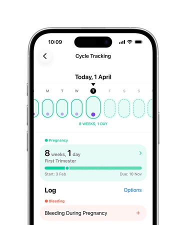 iPhone, Cycle Tracking in Health app set to track pregnancy milestones
