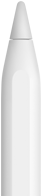 An Apple Pencil showing the tip of the device