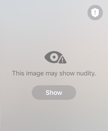 Auto-generated message to parent or guardian about the sensitive and unsafe content their child may be viewing