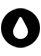 Vanddråbesymbol mod en sort cirkel