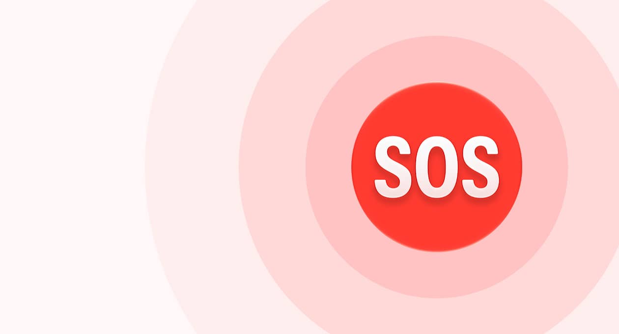 Sturzerkennung SOS Symbol