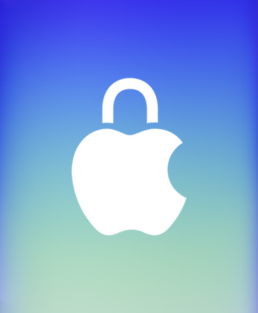 Hængelåsikon med Apple-logo